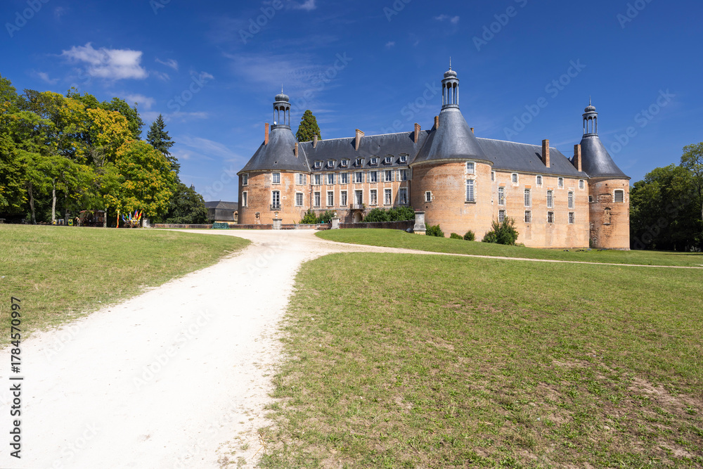Fototapeta premium Chateau de Saint Fargeau historic architecture in Bourgogne Franche Comte
