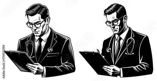 Doctor in suit with stethoscope, a symbol of medical professionalism and patient care