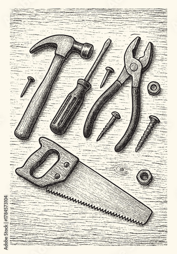 vintage construction tools