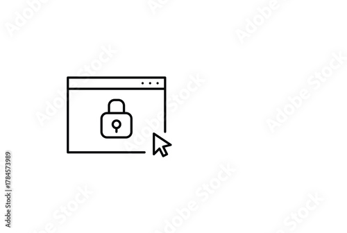 Secure internet access, protected data encryption. Pixel perfect, editable stroke vector icon