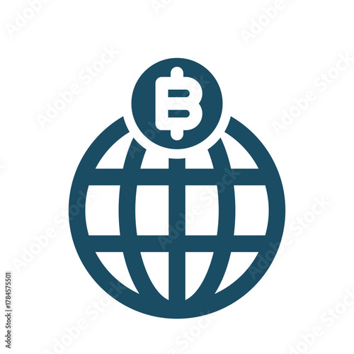 Digital crypto coin network icon svg cut file. Isolated vector illustration.
