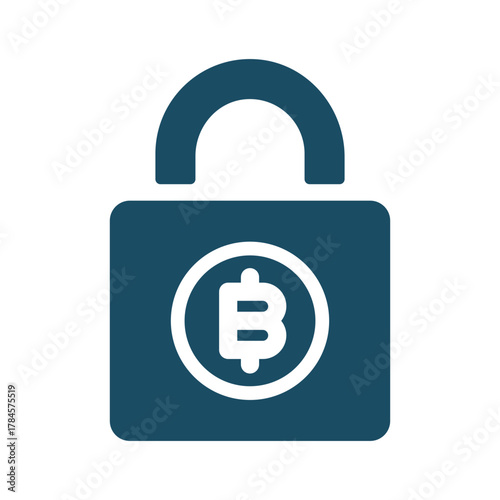 Digital crypto coin safety, security icon svg cut file. Isolated vector illustration.
