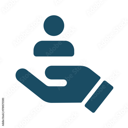 Flat care people icon svg cut file. Isolated vector illustration.