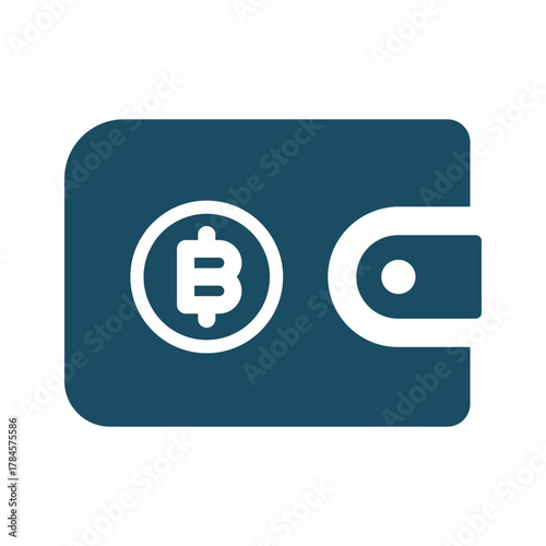 Digital coin wallet, crypto purchase icon svg cut file. Isolated vector illustration.	
