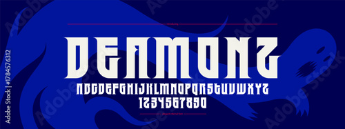 Elegant but bold and strong font for logo creation, vector luxury elegant vintage serif typeface for emblems and slogans, classic style serif old typography alphabet.