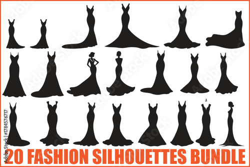 Fashion Dress Silhouette Bundle