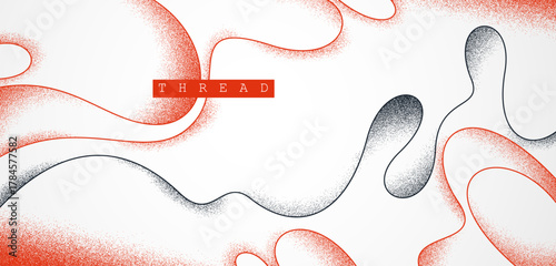 Curvy lines vector abstract background, wavy linear shapes with textures wallpaper, minimal graphic design backdrop with bended strokes, flowy abstraction.