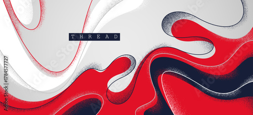 Lava in dynamic motion vector abstract background, curvy lines and textures wallpaper art, emotional and expressive graphics of fluid.