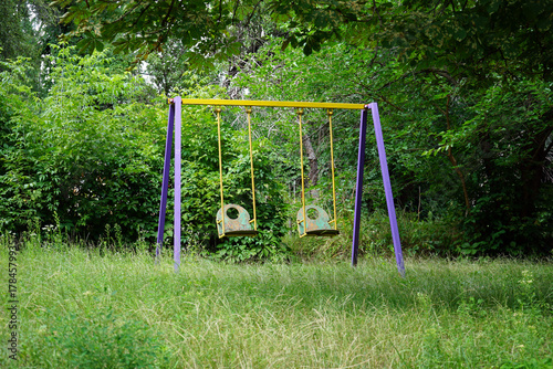 An old swing on the playground