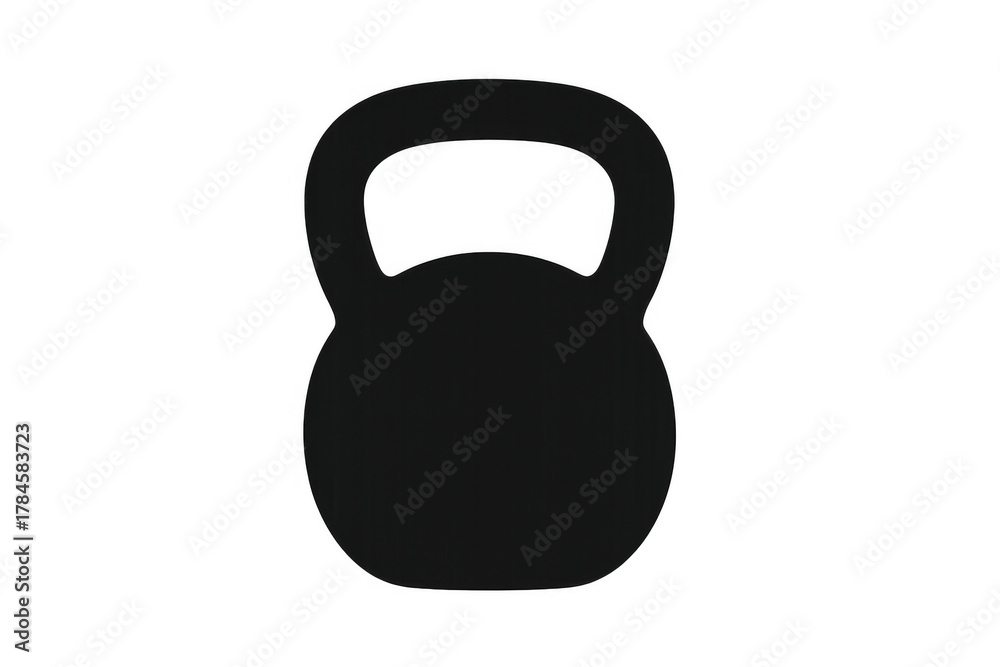 Naklejka premium Kettlebell weight silhouette icon for fitness and strength training workout with transparent background
