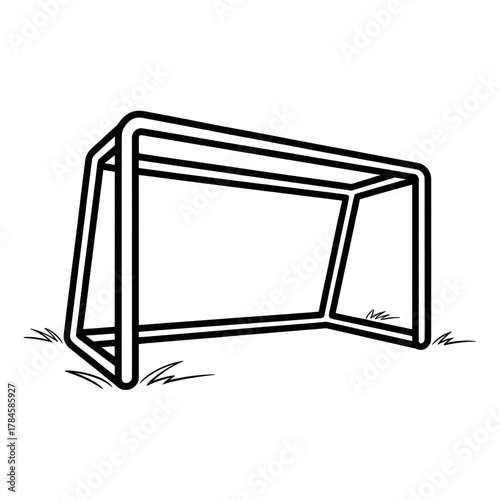 A football goal  illustration vector style coloring page