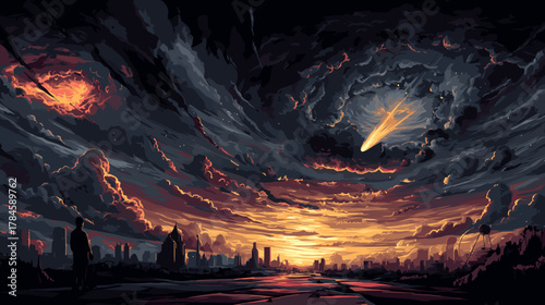 Armageddon Vector Illustration. Game Design