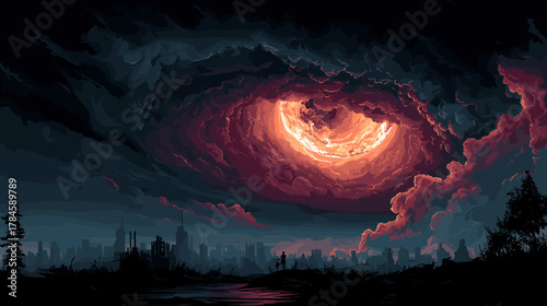 Armageddon Vector Illustration. Game Design