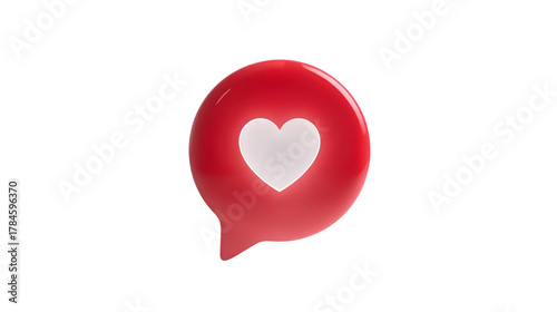 Love Icon Illustration: A charming heart-shaped icon, radiating warmth and affection, poised against an inviting backdrop.