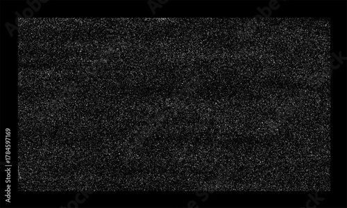 Abstract static grain vector backdrop, pixelated noise pattern, monochrome distressed texture overlay.