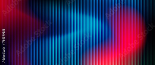 Futuristic neon gradient pattern with vertical glowing lines blending smooth and radiant colors.