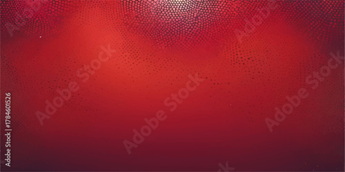 Red color paper grunge wall texture with dark vintage pattern and light design backdrop material