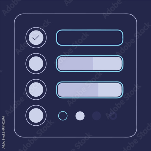 Clean UI Controls Vector for Web and App