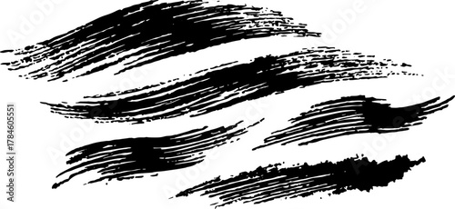 Engravings and outlines of vintage line drawings. Simple black strokes create a minimalist vector illustration set.