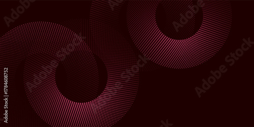 Luxury burgundy silk fabric with velvet texture and elegant flowing waves modern circle art