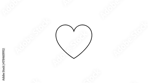 Minimalist Heart: A simple, elegant outline of a heart. representing love, affection, and care.