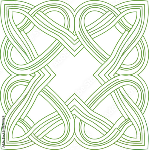 Celtic knot vector illustration intricate design irish symbol green art eps silhouette
