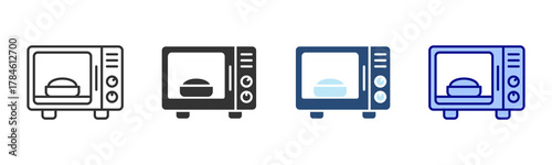 Microwaves Icon Set. Designed In Multi Style