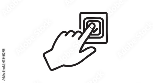 14. elevator button pressing outline icon vector

