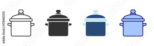 Pan Icon Set. Designed In Multi Style