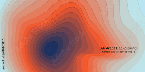 Abstract layered contour background vector with smooth gradient and topographic style lines, creating depth and flowing motion. Ideal for modern cover page, banner website and digital artwork.