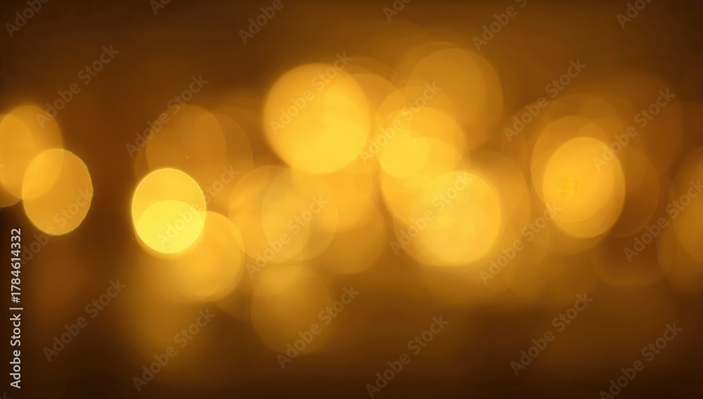 Obraz premium Warm golden bokeh lights create a dreamy, magical ambiance for elegant holiday designs and festive backgrounds and add a touch of sparkle