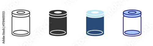 Jar Icon Set. Designed In Multi Style
