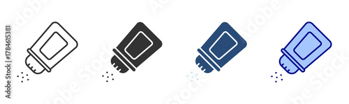 Salt Icon Set. Designed In Multi Style