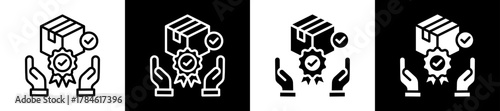 Brand Recognition Icon Set In Black And White Filled Style Collection