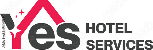 Hotel services logo design, positive brand identity, simple modern