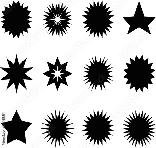 Star icons vector set for web and design use