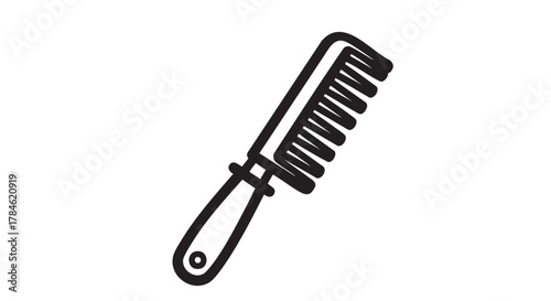 flea comb outline icon vector
