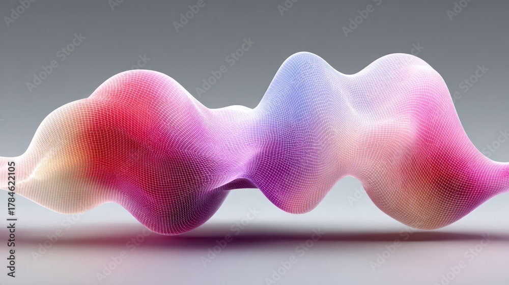 Fototapeta premium Abstract Colorful Fluid Shape with Gradient and Soft Edges.