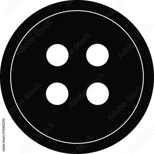 Sewing Button Silhouette