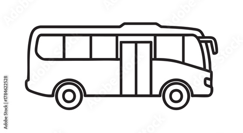 28. bus vehicle outline icon vector
