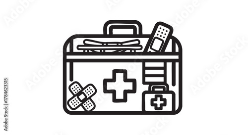 15. mass casualty incident kit outline icon vector
