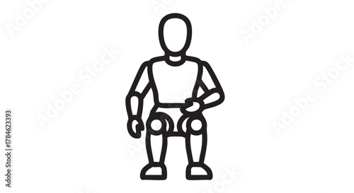 27. crash test impact dummy outline icon vector
