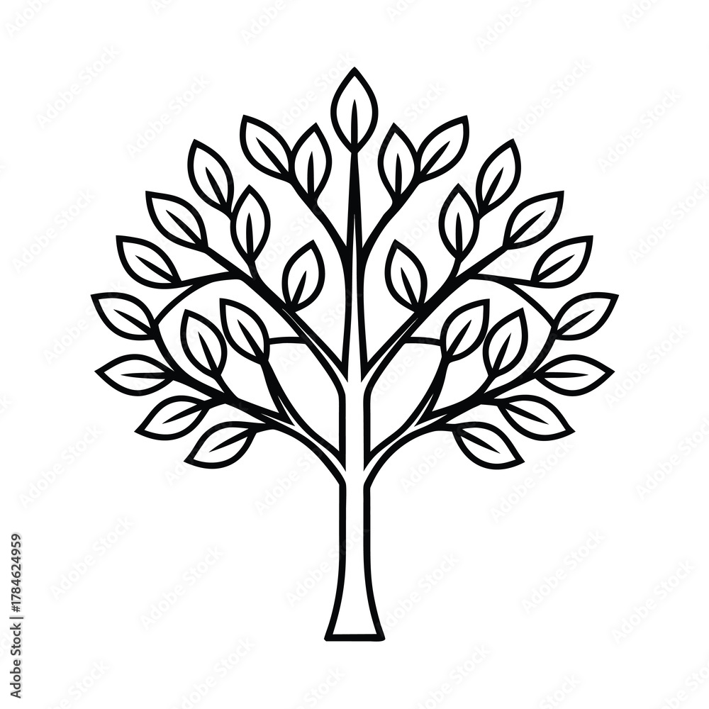 Fototapeta premium vector tree silhouette