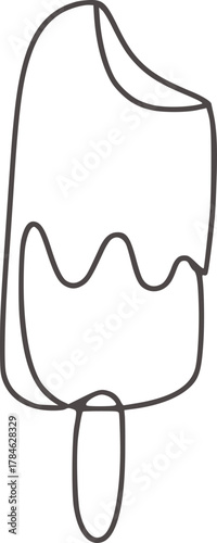 Frozen treat on a stick cream popsicle