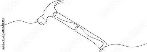 Minimalist hammer line drawing tool