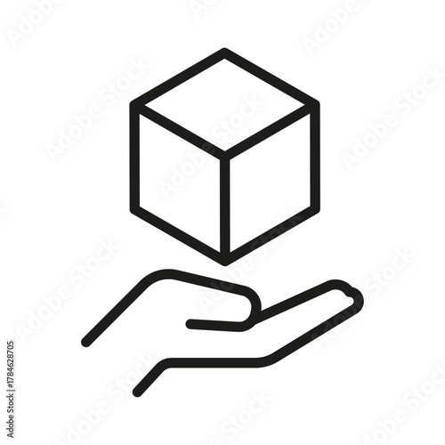 Rendering, 3d render, 3d object, 3d rotation, 3d modelling, geometric, dimension outline icon. 3d cube line icon. Cube Reload Line Icon. 3D Object, Module Bundler Icon.