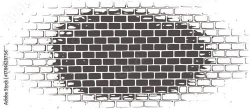 Monochrome brick pattern texture wall