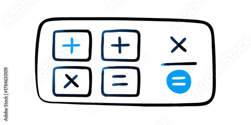 Blue Math Symbols on Transparent Background mathematics