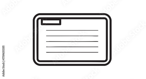 46. desk pad mat outline icon vector
