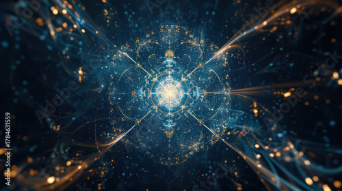 Futuristic Energy Core with Glowing Symmetry
